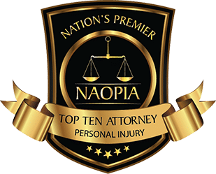 NAOPIA Tope Ten Personal Injury Attorney Award Badge